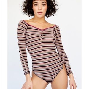 Intimately Free People Put A Stripe On It body suit
